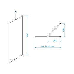 Штора на ванну RGW SC-150 90*150 см 