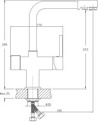 Смеситель для кухни GRANULA Черный 2088