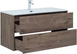 Тумба с раковиной AQUANET Lino 100 дуб велингтон 