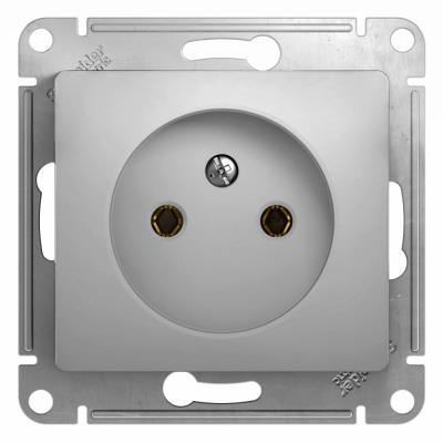 Механизм розетки сетевой SYSTEME ELECTRIC Glossa алюминий GSL000341