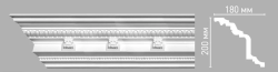 Плинтус потолочный DECOMASTER 200*180*2400 мм 95144