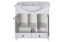 Тумба с раковиной ASB WOOD LINE Салерно 80 белый 