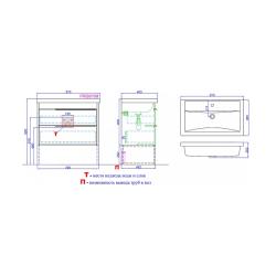 Тумба с раковиной AQWELLA Fargo 80 
