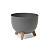 Горшок пластиковый LAMELA Mica roma Антрацит 9,3 л