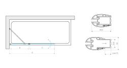 Штора на ванну VEGAS GLASS E2V Lux ST 115 08 01 R