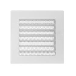 Решетка каминная KRATKI белый с жалюзи 170*170 мм