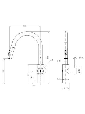 Смеситель для кухни ORANGE AP55-406NI