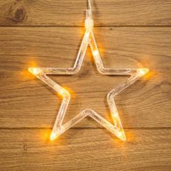 Фигура LED NEON-NIGHT Звездочка на присоске с подвесом теплый белый постоянное свечение 185*185*10 мм 501-011
