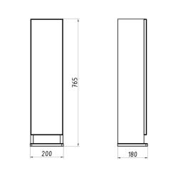 Шкаф АСБ-МЕБЕЛЬ Ариа 20*76,5 см