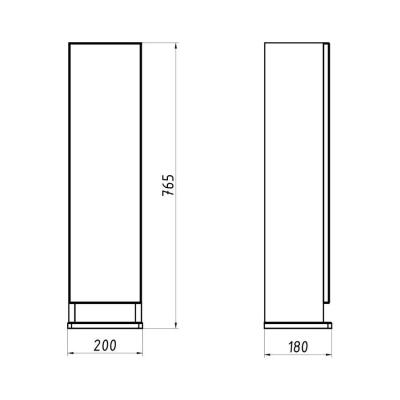 Шкаф АСБ-МЕБЕЛЬ Ариа 20*76,5 см