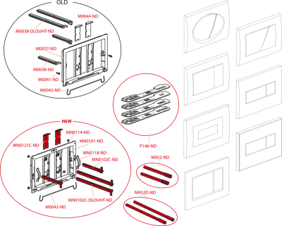 Клавиша смыва ALCAPLAST M278