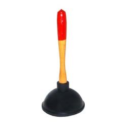 Вантуз резиновый двойной деревянная ручка 140 мм