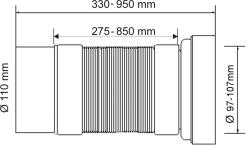 Труба фановая MCALPINE WC-F33P-RU