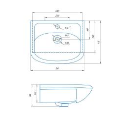 Тумба с раковиной RUVANN Vivat 50 