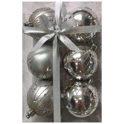 Набор шаров ВОЛШЕБНАЯ СТРАНА Блеск золото-серебро 6 см