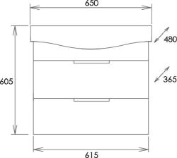 Тумба с раковиной ONIKA Девис 65 