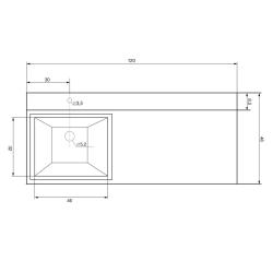 Тумба с раковиной RUVANN Duet 120 L