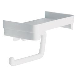 Держатель туалетной бумаги IDEA с полочкой белый 