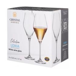 Набор фужеров 6шт 510мл для вина LOXIA /Bohemia Crystal/