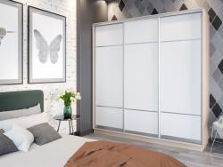 Шкаф-купе ХОЧУ ДОМОЙ Классика-Лайт 22  Ясень шимо светлый/Серебро 1800*2200*600 мм