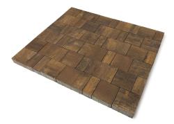 Плитка тротуарная BRAER Старый город Ландхаус Колормикс Каштан