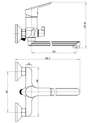 Смеситель для ванны VODA Reef RE31