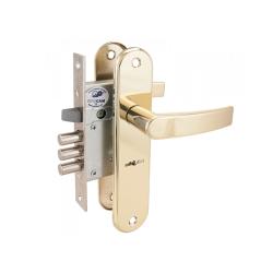 Замок врезной ПРОСАМ 9-6 Блестящая латунь