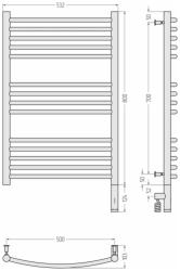 Полотенцесушитель СУНЕРЖА Богема 3.0 правый 800*500 мм 071-5803-8050