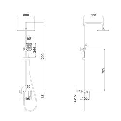 Душевая система TOKITO 999424