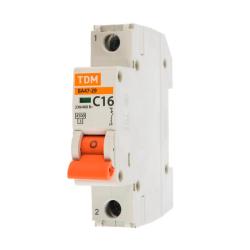 Автоматический выключатель TDM ВА47-29 1Р 16 А С 4,5 кА