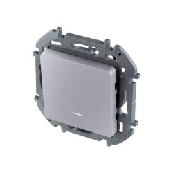 Механизм выключателя LEGRAND Inspiria 1 клавиша с подсветкой алюминий 673612