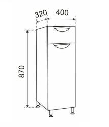 Полупенал EMMY Милли R 40*87 см