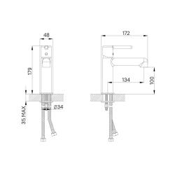 Смеситель для умывальника IDDIS Aiger AIGBC00i01