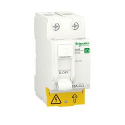 Устройство защитного отключения SCHNEIDER ELECTRIC RESI 9 2P 25 A AC 30 мA R9R51225
