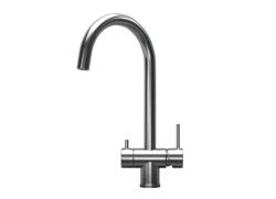 Смеситель для кухни GRANULA Сталь сатин KS-7104