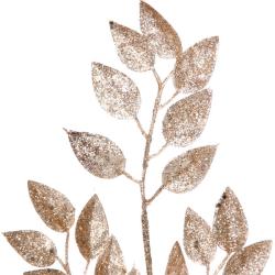 Декоративная веточка СЕРПАНТИН Волшебные листья шампань 50 см