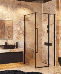 Душевое ограждение MIRSANT Next Black 100*100 см 