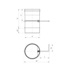 Шибер ДЫМОК AISI 439 0,8 мм 150 мм