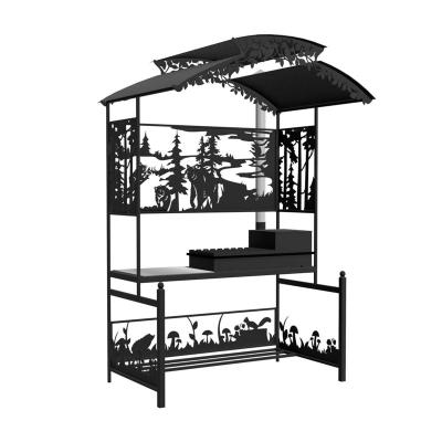 Мангал Медведи лайт 1100*450*2280 мм