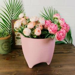 Горшок пластиковый ЛИВИНГРИН Де коста Розовая пудра 2,25 л