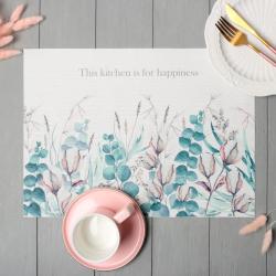 Салфетка подстановочная ДОЛЯНА Happiness зеленый, бежевый 40*29 см