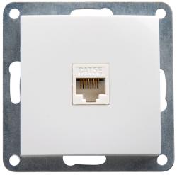 Механизм розетки компьютерной SYSTEME ELECTRIC Atlas design RJ45 белый ATN000183