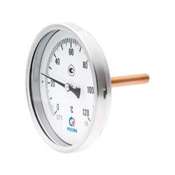 Термометр аксиальный РОСМА БТ-31 63 мм погружная гильза 46 мм 0-120°С 1/2"