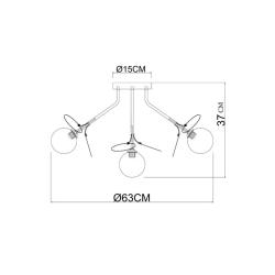 Люстра ARTE LAMP Peacock A1369PL-7GY Золото