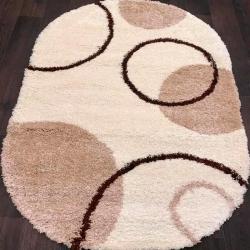 Ковер SHAGGY ULTRA s610 CREAM овал размер 1,5*2,3 м
