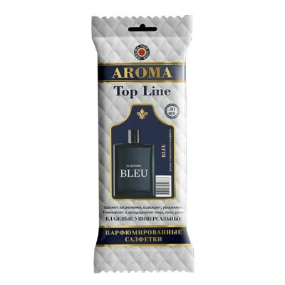 Салфетки влажные AROMA TOP LINE универсальные парфюмированные Bleu