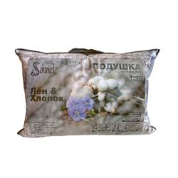 Подушка классическая ТАЙМ ТЕКСТИЛЬ Sonnet Лен, хлопок Бежевый 50*70 см