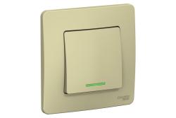 Выключатель SYSTEME ELECTRIC Blanca 1 клавиша с подсветкой бежевый BLNVS010117