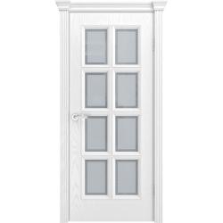 Дверное полотно ТЕКОНА Фрейм 09 ясень белоснежный остекленное 2000*800 мм