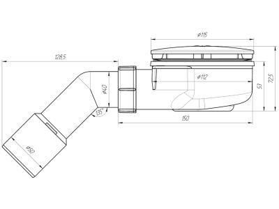 Сифон для поддона АНИ ПЛАСТ Е351С